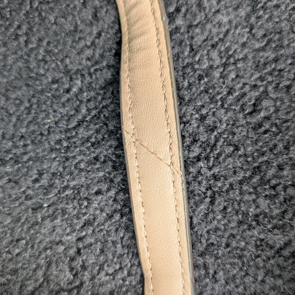 Tory Burch Logo Quilted Leather Crossbody - Light Beige with Gold Hardware - Picture 8 of 10